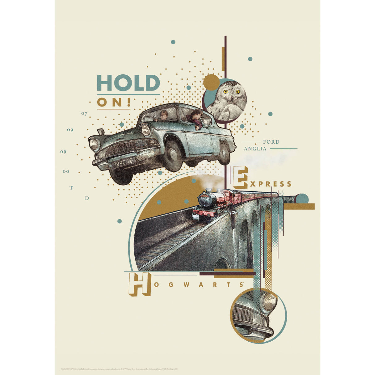 Harry Potter Premium Limited Edition Art Print Weasleys Car