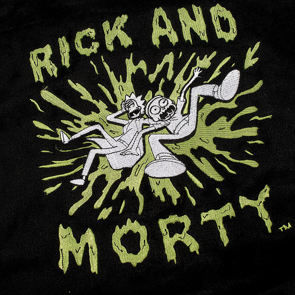 Rick and Morty Pickle Rick Hoodless Mens Bathrobe