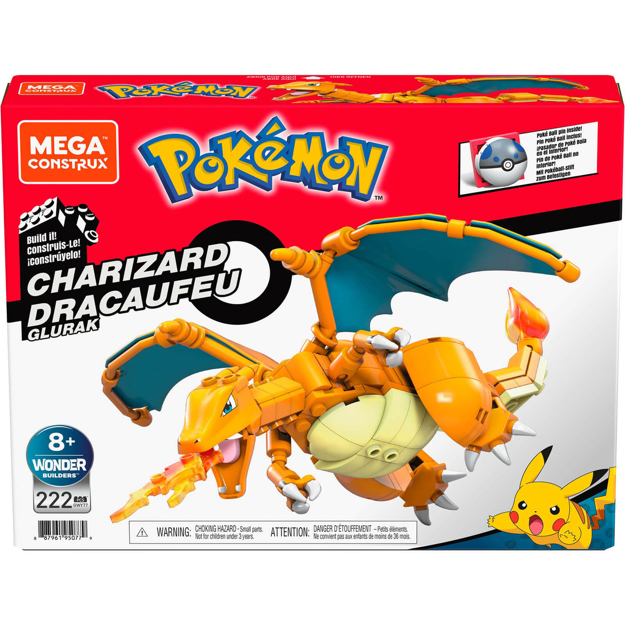 Pokemon Mega Construx Wonder Builders Construction Set Charizard 10 cm
