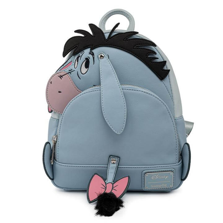 Loungefly Disney Eeyore Blue Mini Faux Leather Backpack with Front Pocket - Multicolored