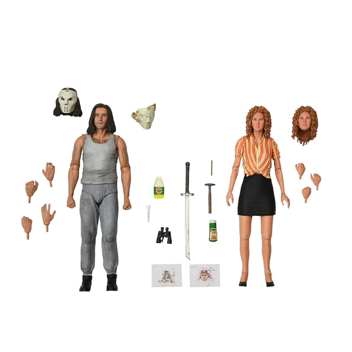 NECA TMNT Teenage Mutant Ninja Turtles April ONeil and Casey Jones 7 Inch Action Figures 2 Pack