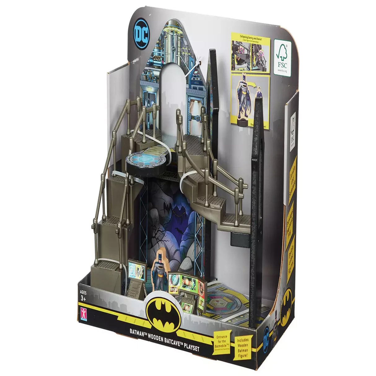 Batman Wooden Wayne Manor Batcave Playset