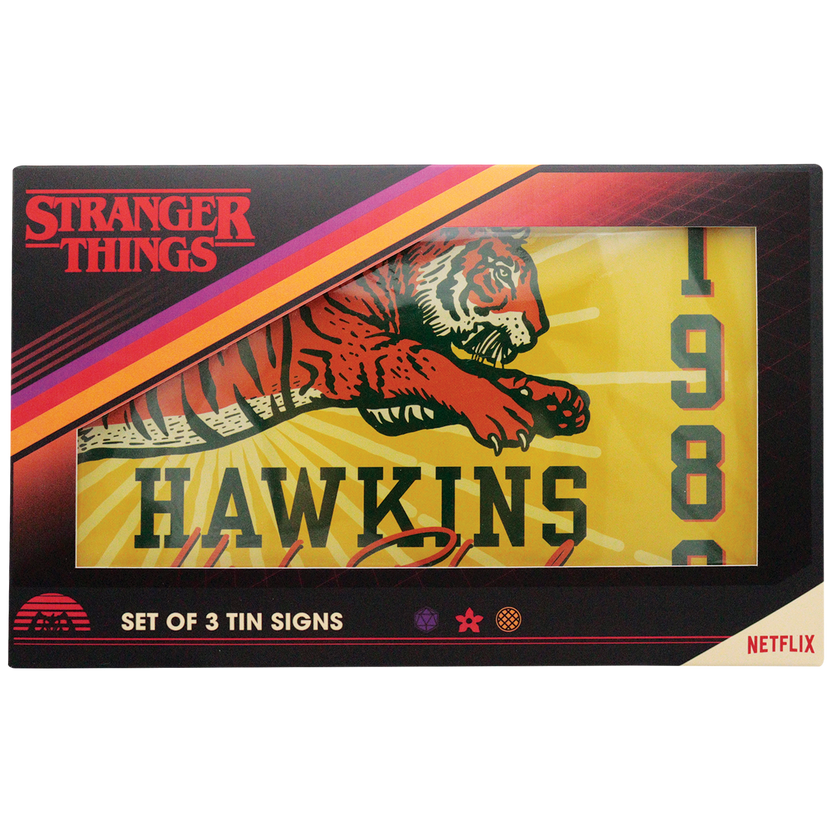Stranger Things Set of 3 Tin Signs