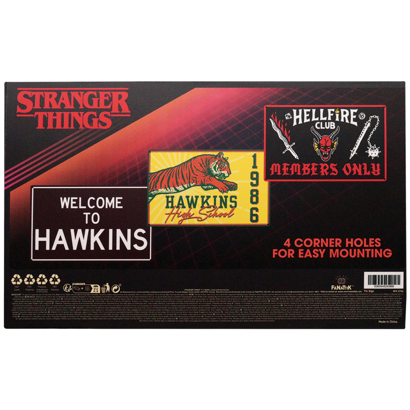 Stranger Things Set of 3 Tin Signs