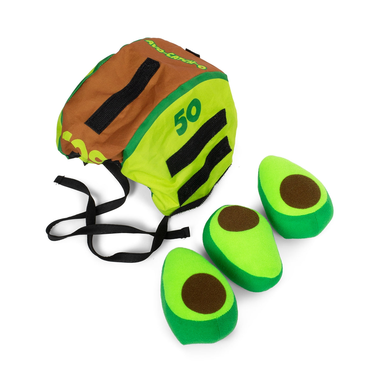 NEW Avo-Catch-O Head Smash Game Velcro 1 x Hat 3 x Avo Balls