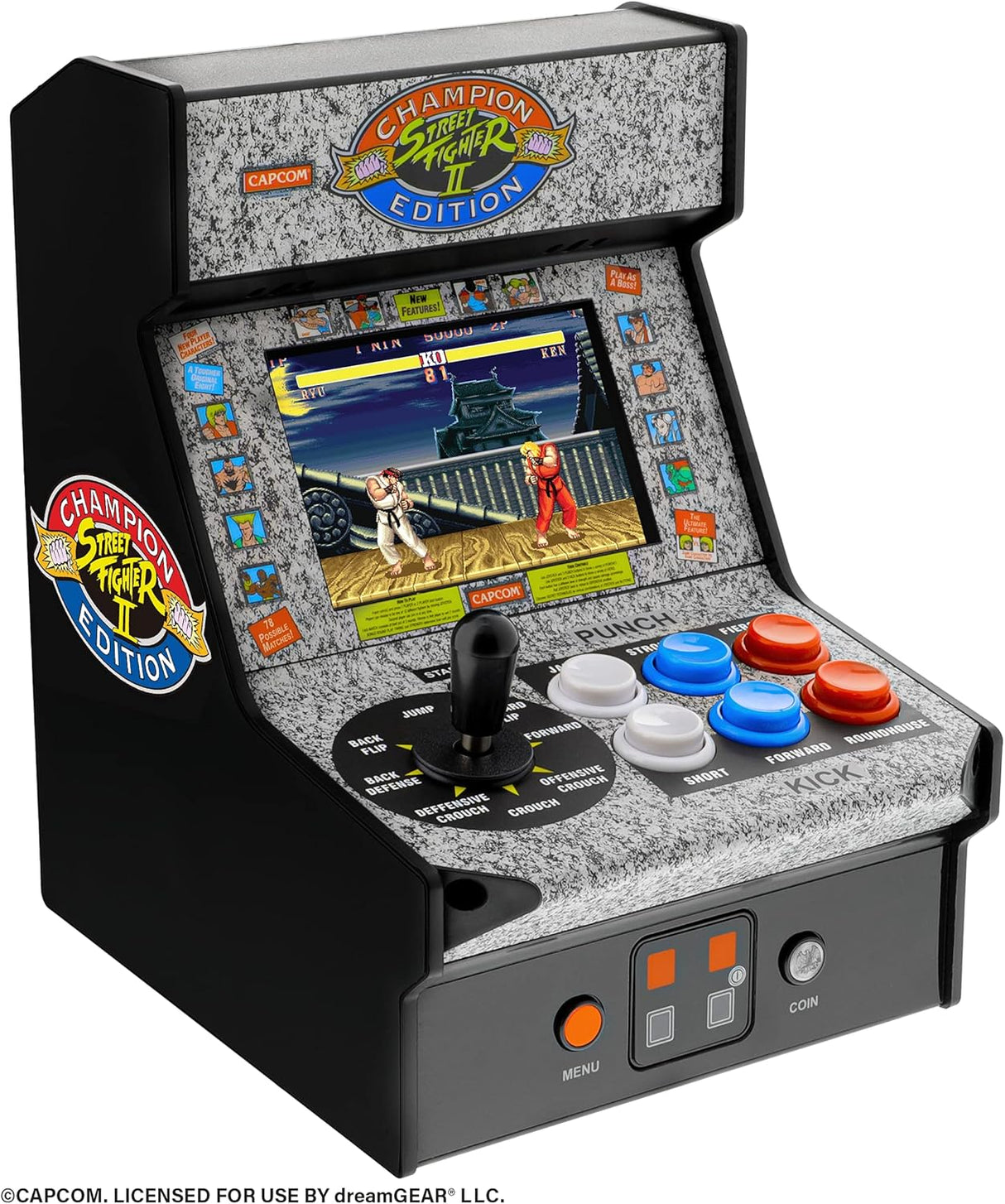 MICRO PLAYER 7.5 STREET FIGHTER II CHAMPION EDITION COLLECTIBLE RETRO