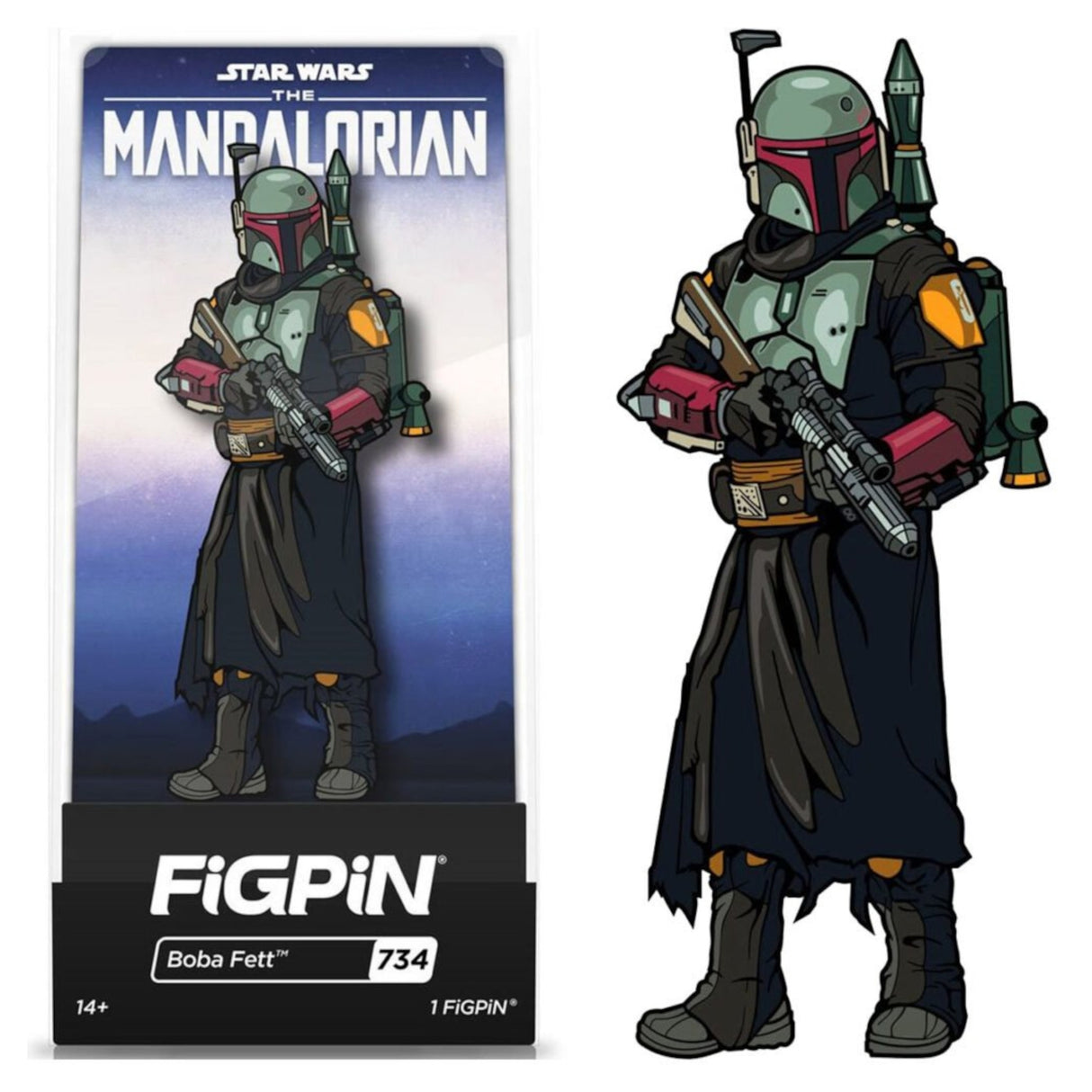 FiGPiN Star Wars The Mandalorian Boba Fett 3 Enamel Pin #734