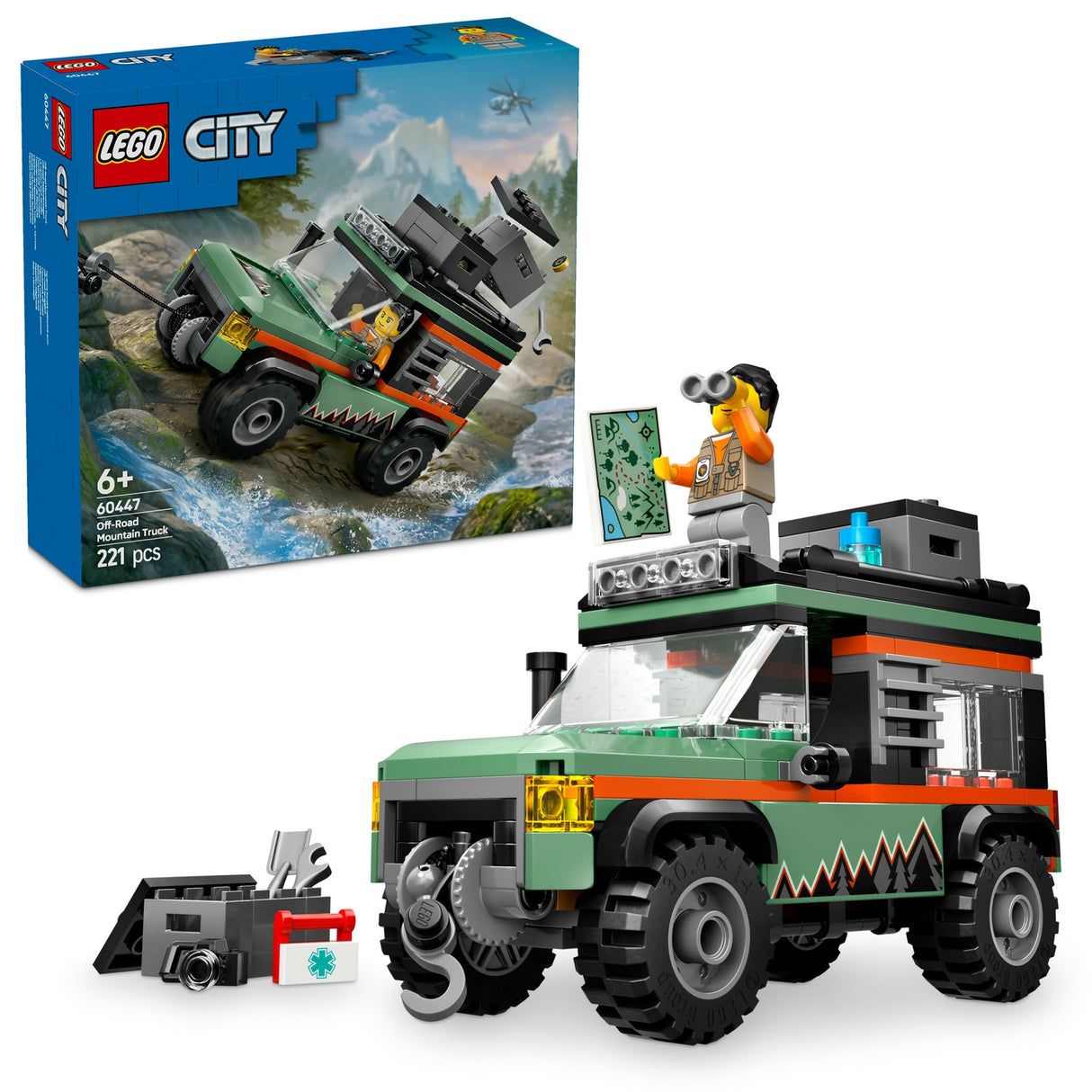 LEGO City Off-Road 4x4 Mountain Truck Toy Vehicle Set 60447