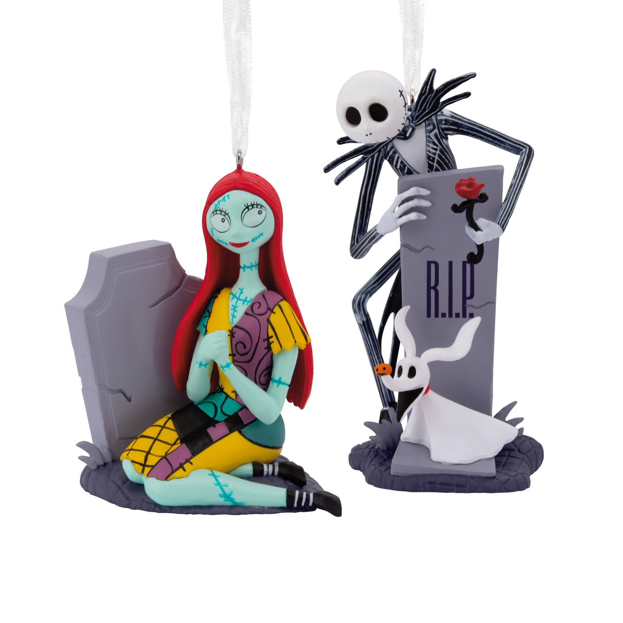 Hallmark Storied Moments Disney The Nightmare Before Christmas Ornaments - Set of 2 - Jack Sally