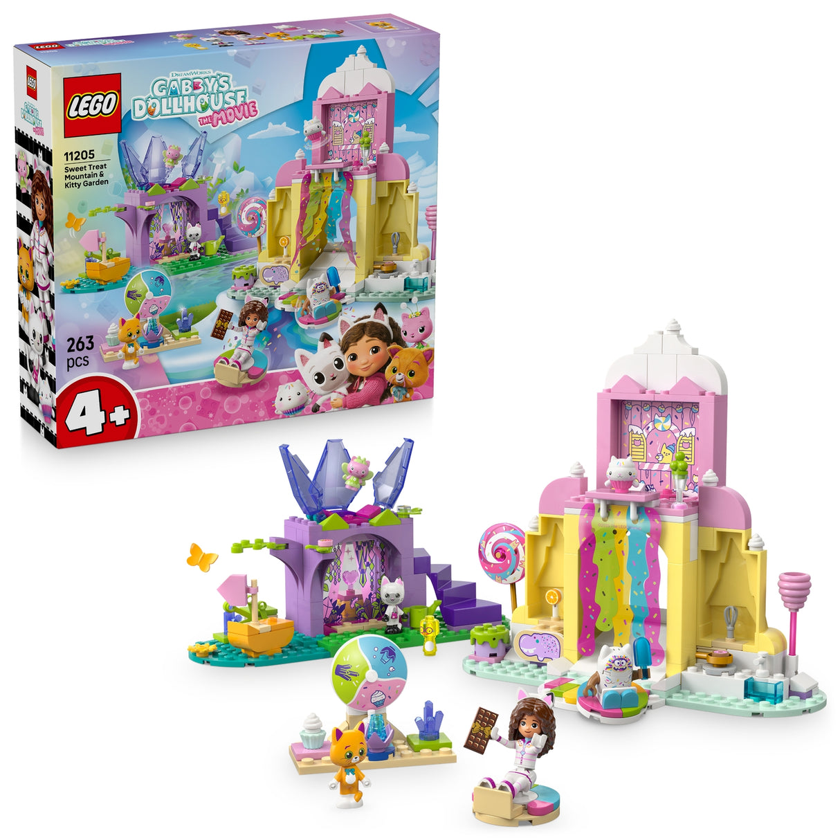 LEGO Gabby Dollhouse Sweet Treat Mountain & Kitty Garden Pretend Play 11205