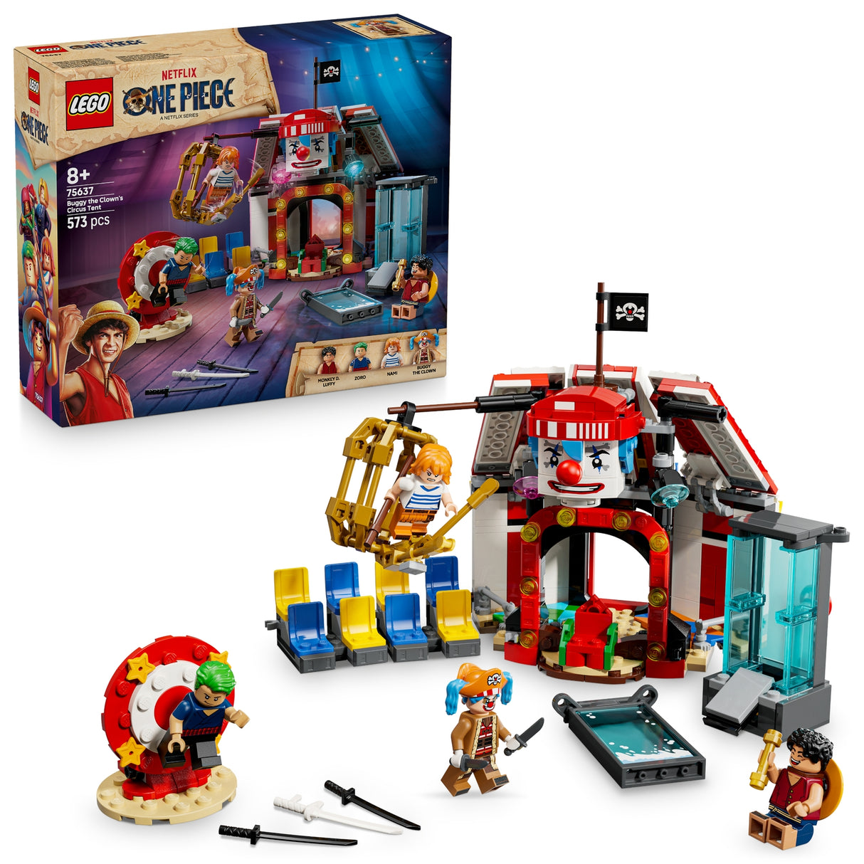LEGO ONE PIECE Buggy the Clown Circus Tent Model Building Kit 75637