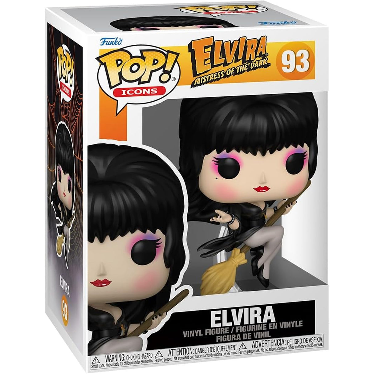 Elvira POP! Icons Vinyl Figure Elvira Broom 9 cm