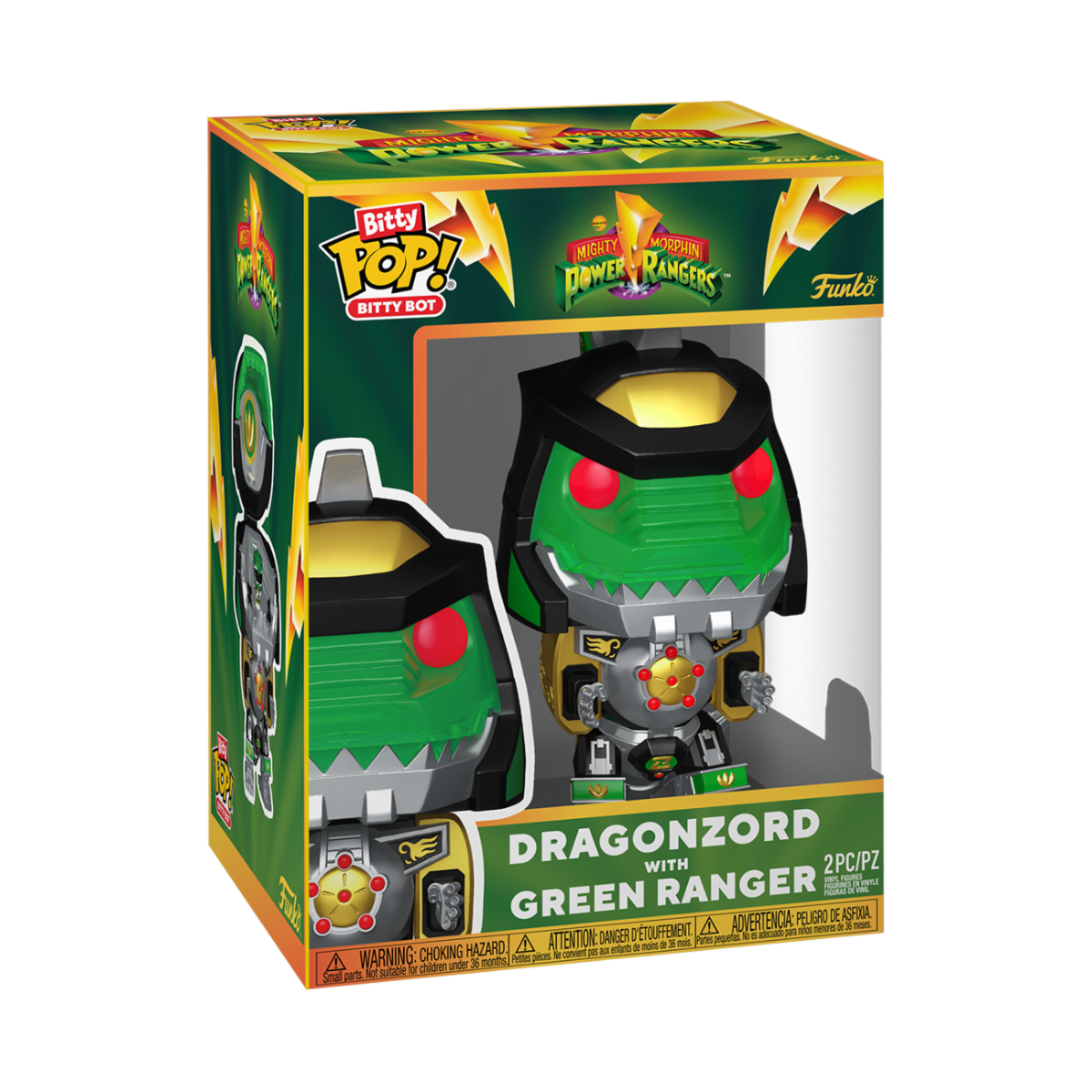 Hasbro Funko Bitty POP! Bot: Dragon Zord Mini-Figure with Green Ranger