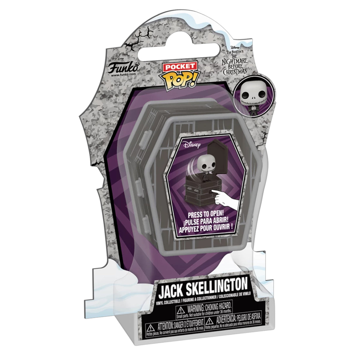 The Nightmare Before Christmas Coffin Pocket POP! Vinyl Figure Jack Skellington 6 cm