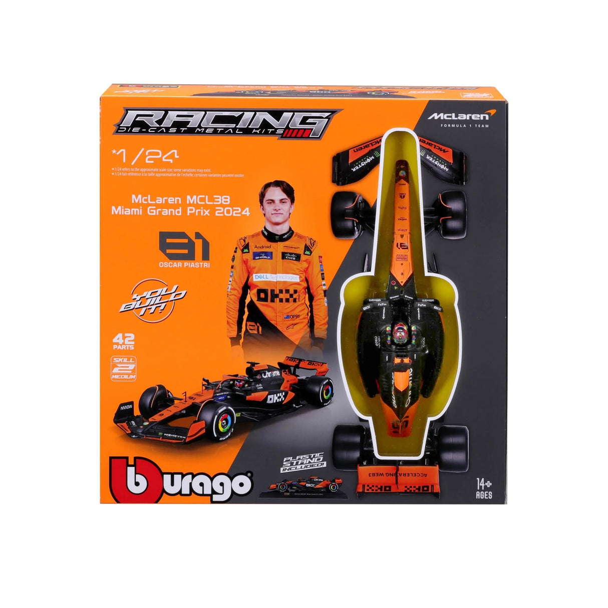 124 F1 MCLAREN MCL38 2024 MODEL KIT PIASTRI