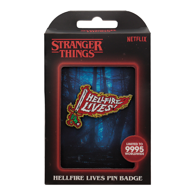 Stranger Things Pin Badge Hellfire Lives Limited Edition