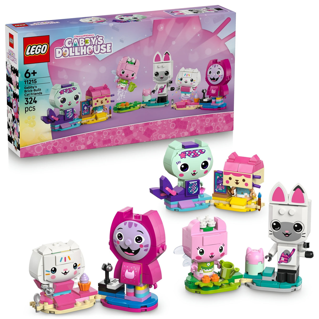 LEGO Gabbys Dollhouse Gabbys Brick-Built Cat Friends 11215