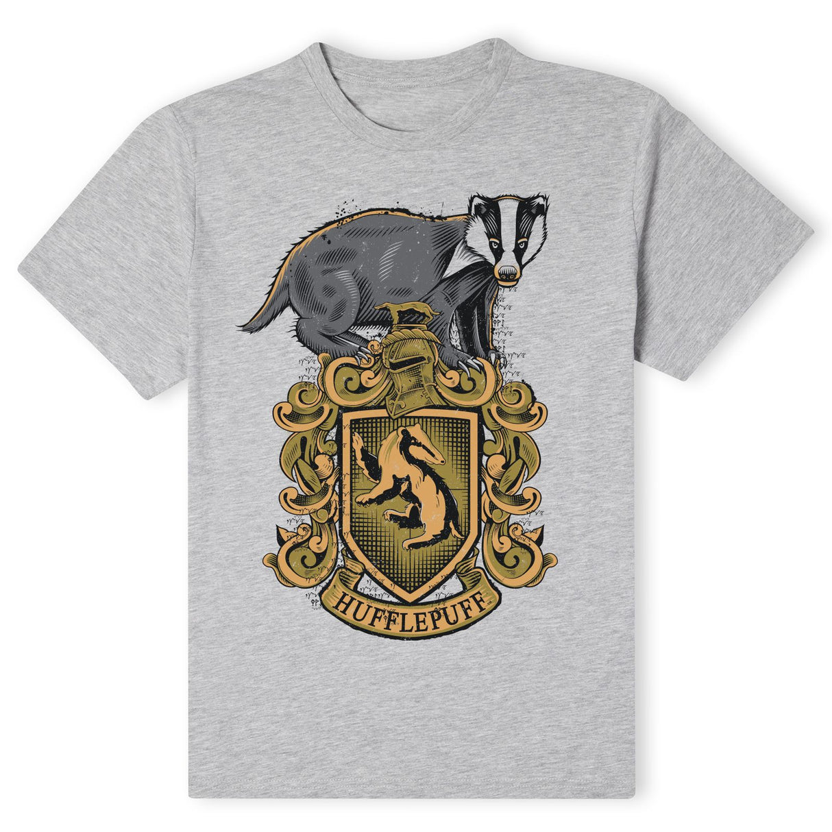 Official Harry Potter Hufflepuff Drawn Crest T-Shirt