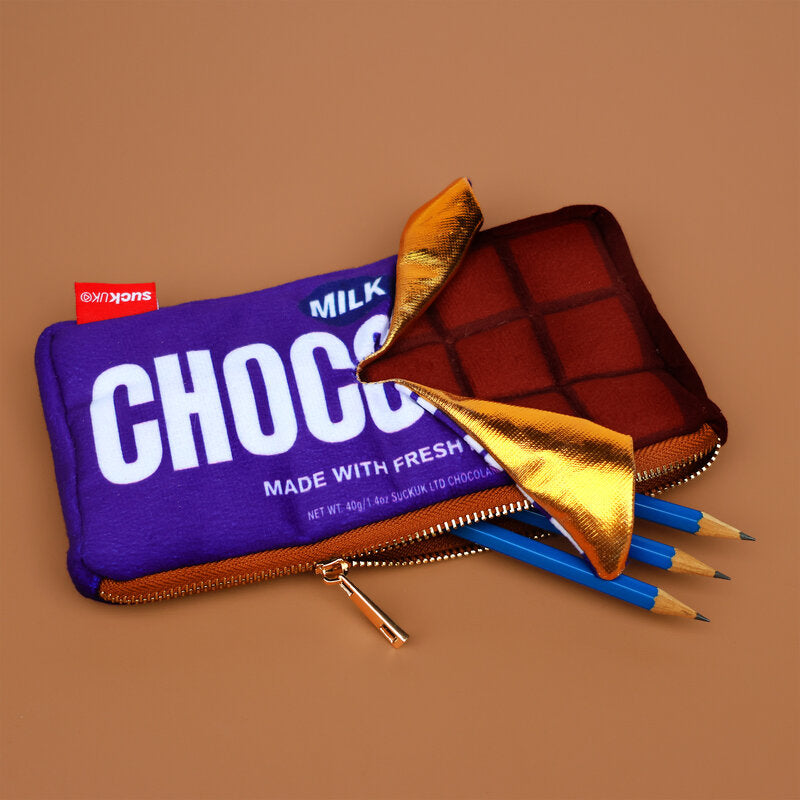 PLUSH CHOCOLATE ZIP POUCH