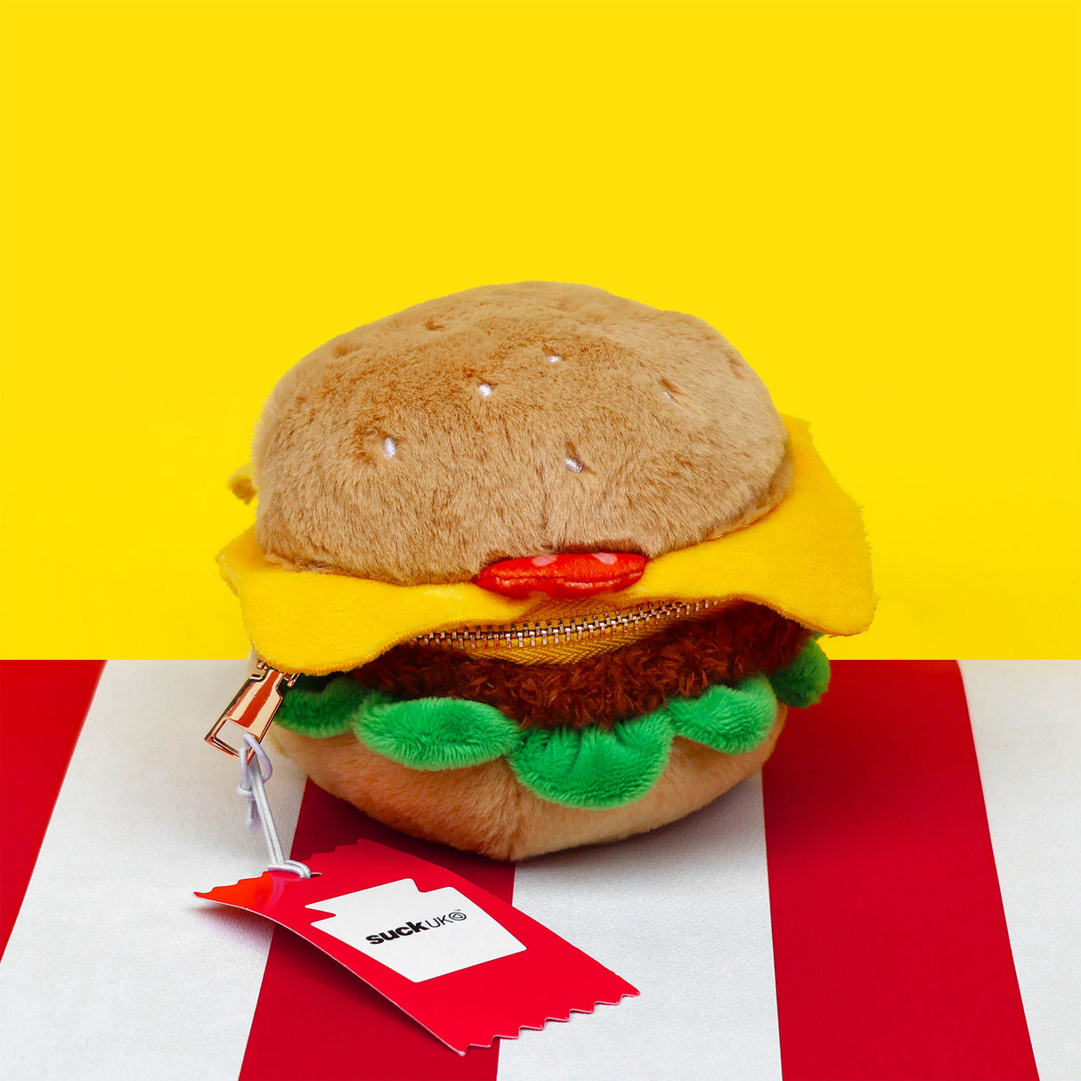 Burger Plush Zip Pouch