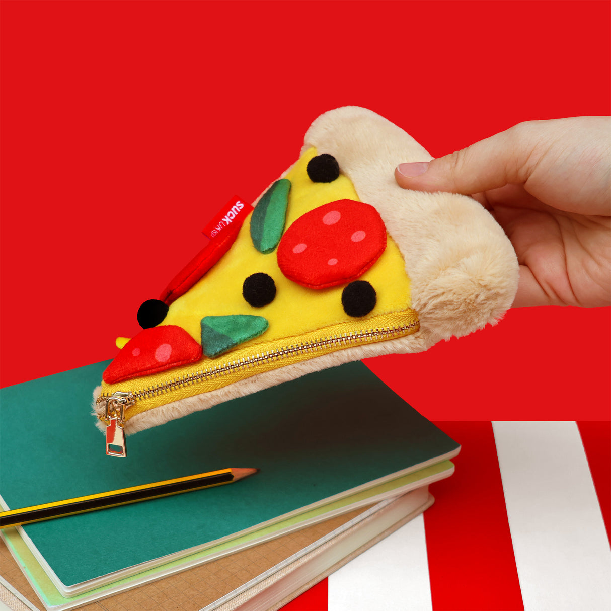 Plush Pizza Zip Pouch