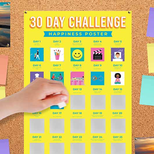 30 Day Challenge Posters - Happiness