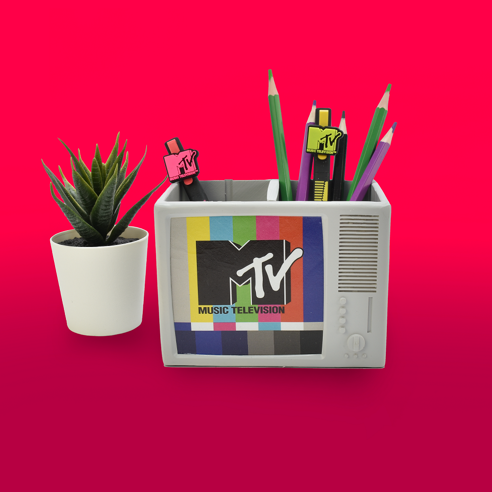 MTV 3D Retro TV Pen Pot