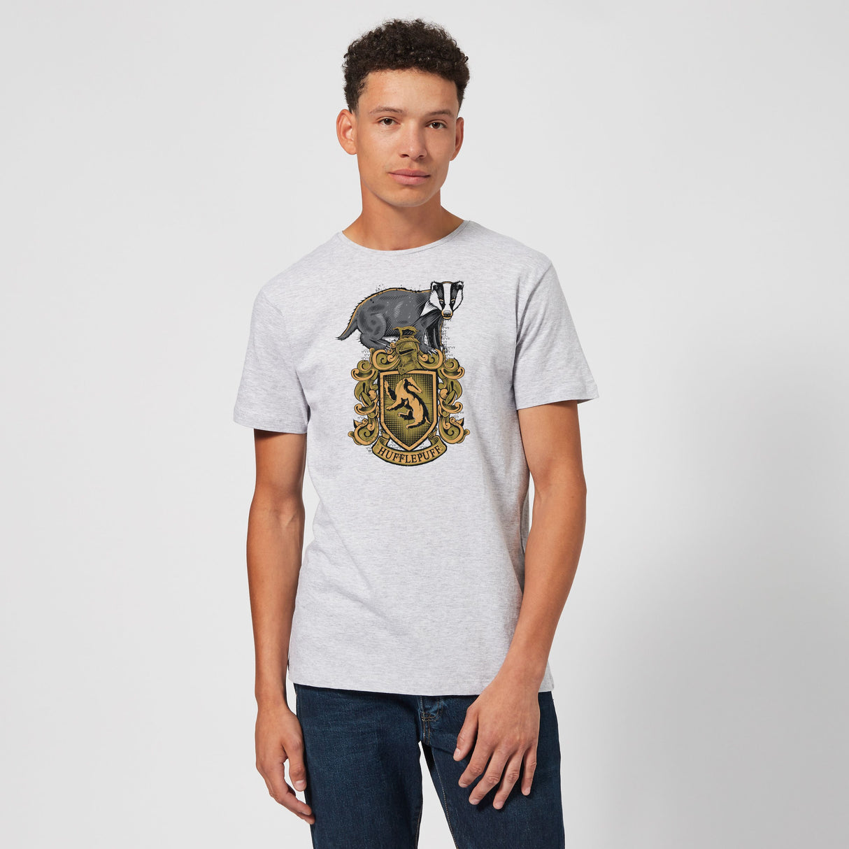 Official Harry Potter Hufflepuff Drawn Crest T-Shirt