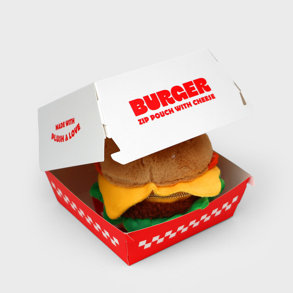 Burger Plush Zip Pouch