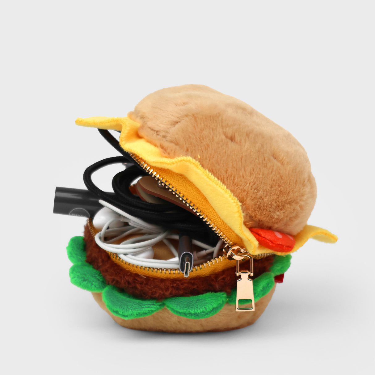 Burger Plush Zip Pouch