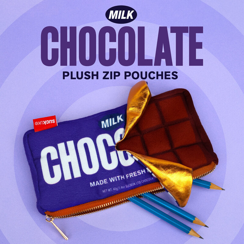 PLUSH CHOCOLATE ZIP POUCH
