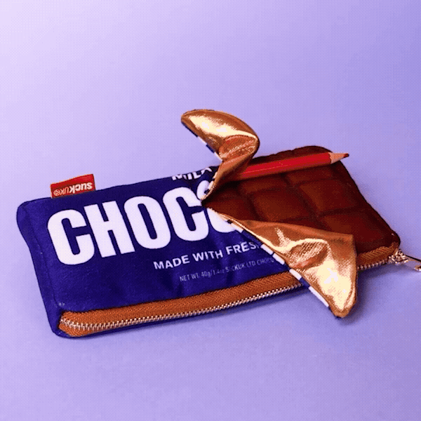 PLUSH CHOCOLATE ZIP POUCH