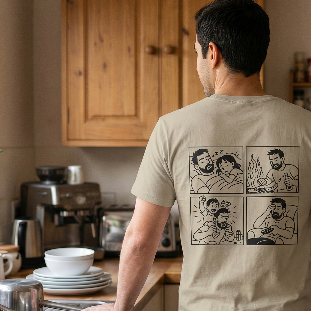 Day In The Life Of Dad Comic Strip T-Shirt