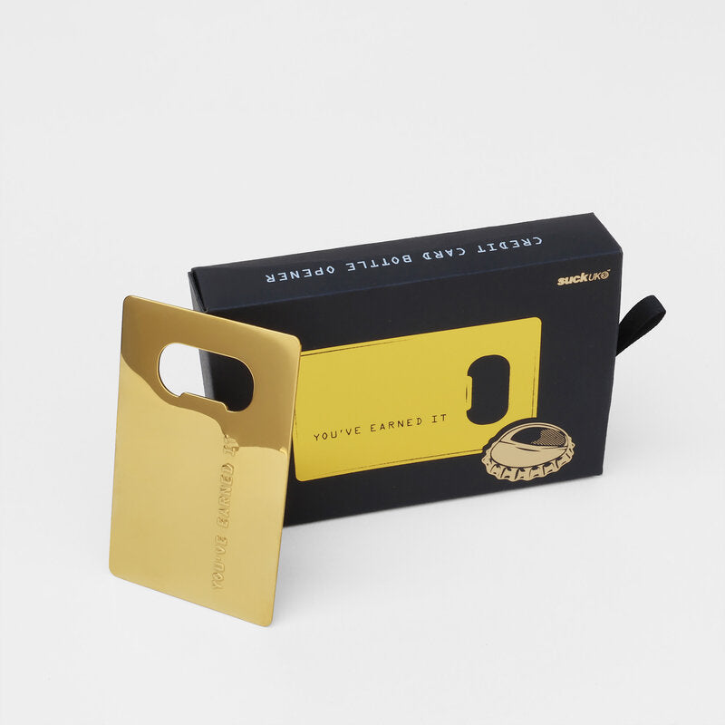 Credit card bottle opener