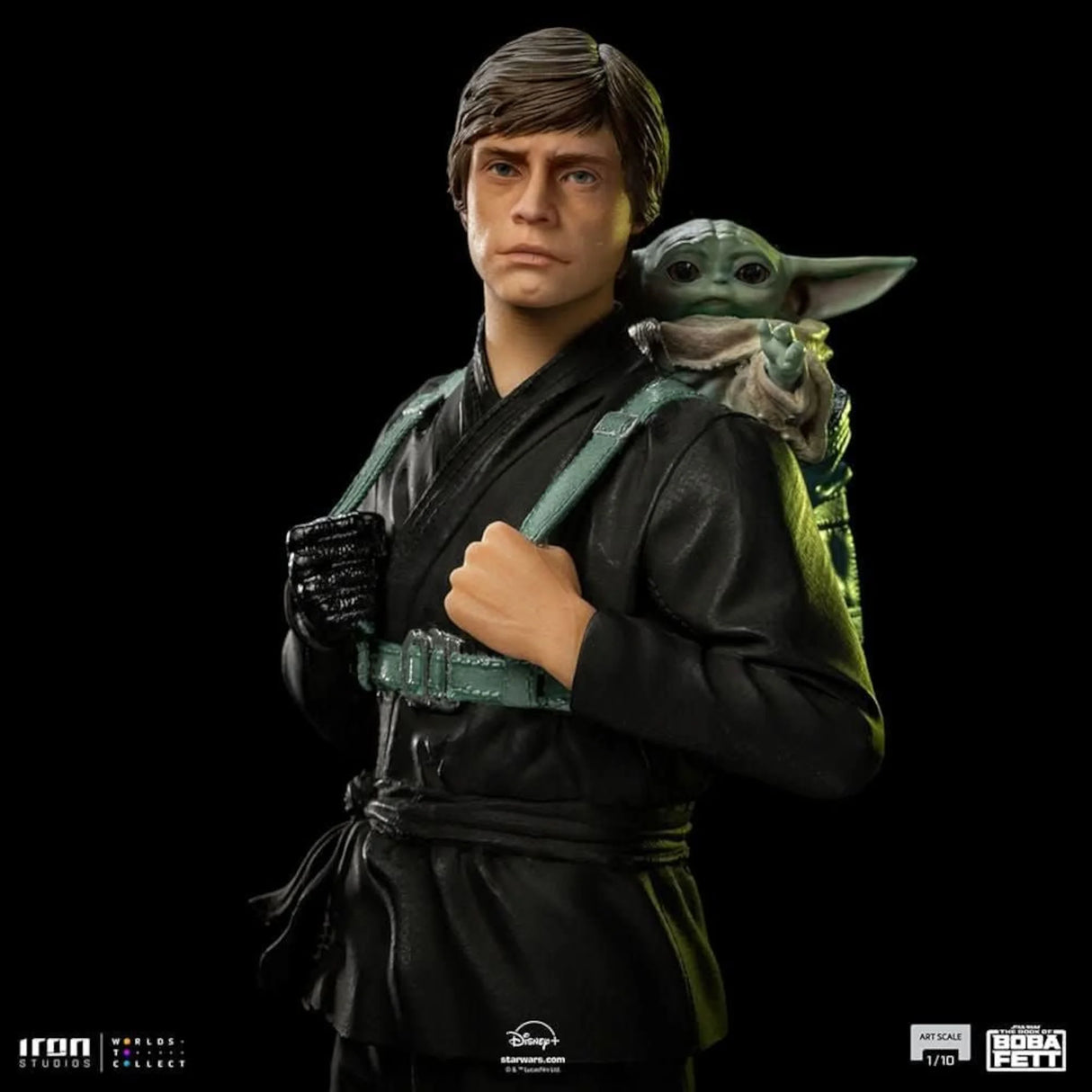 Iron Studios Star Wars The Book of Boba Fett Luke Skywalker and Grogu Training Version 110 Art Scale Statue