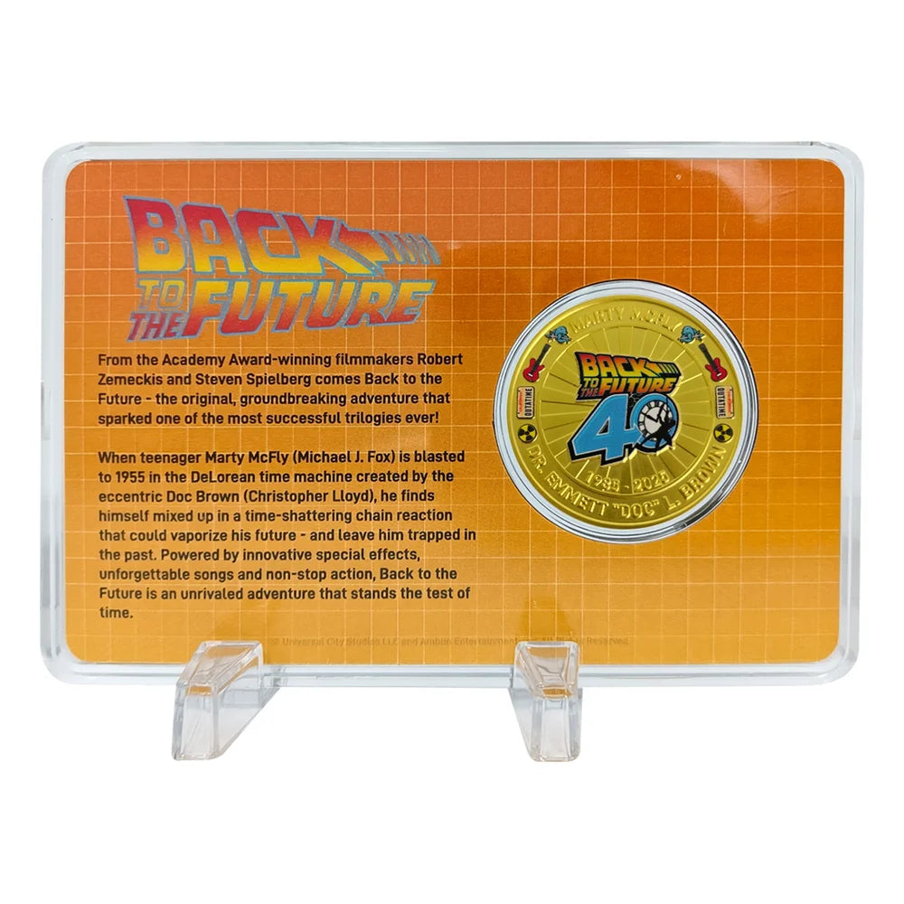 Back To The Future Collectable Coin 40th Anniversary Limited Edition