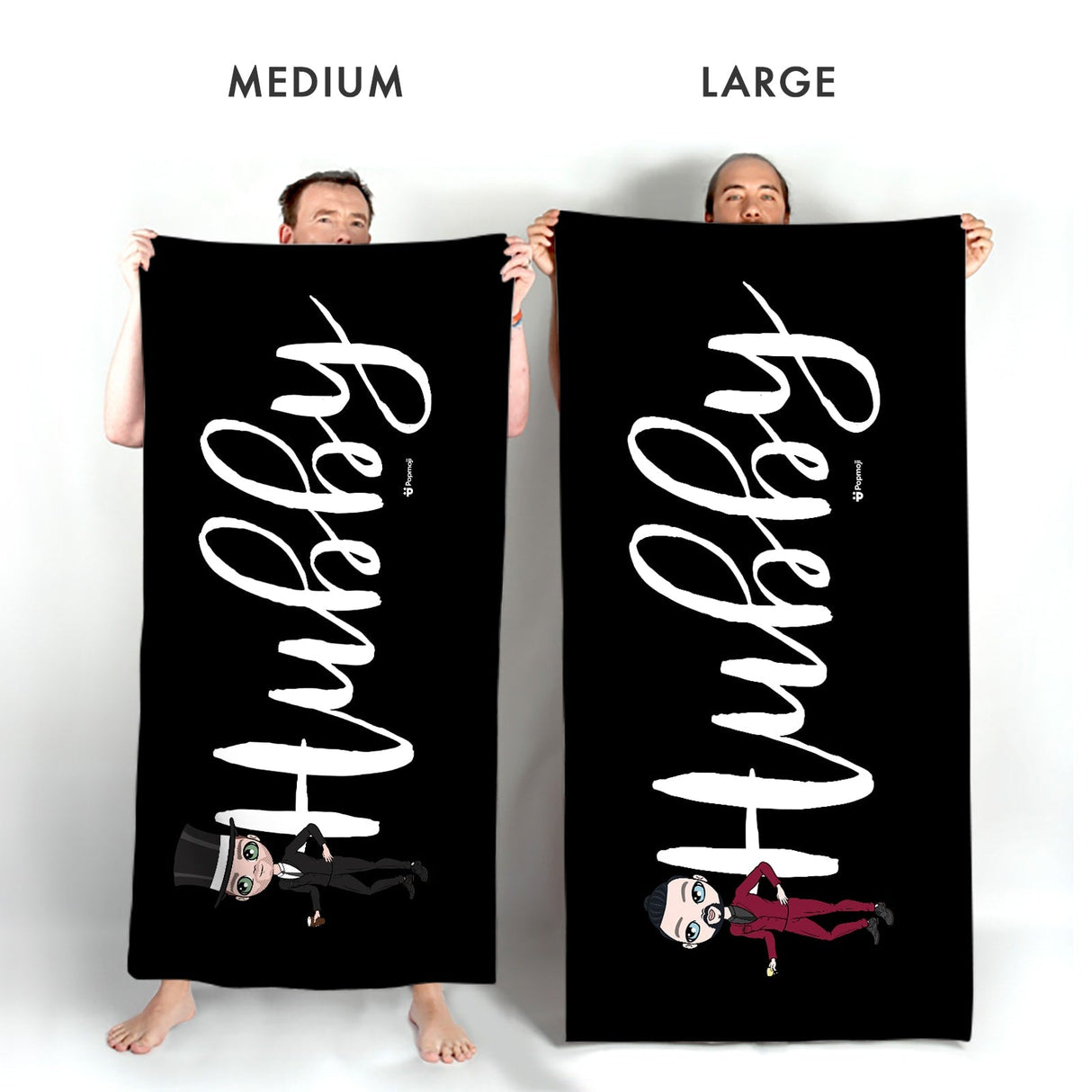 ClaireaBella Mens Personalised Beach Towel - Hubby