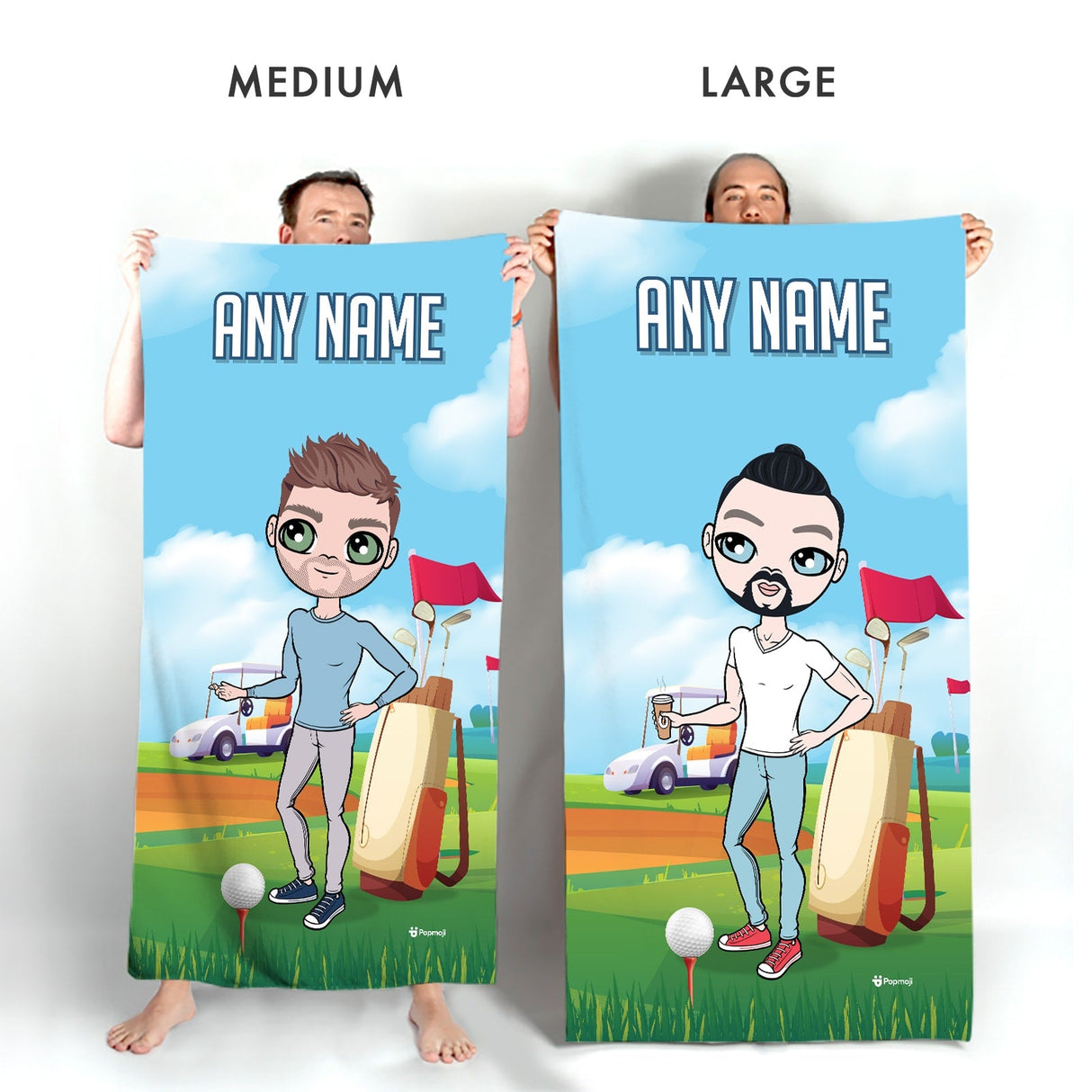 ClaireaBella Mens Personalised Beach Towel - Golf
