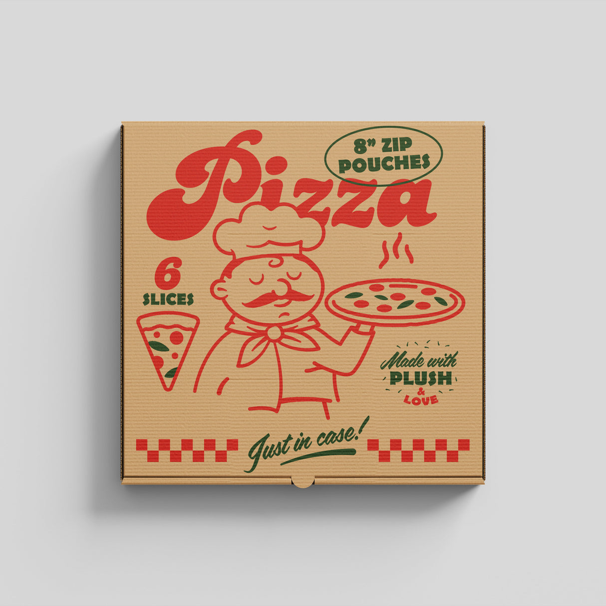 Plush Pizza Zip Pouch