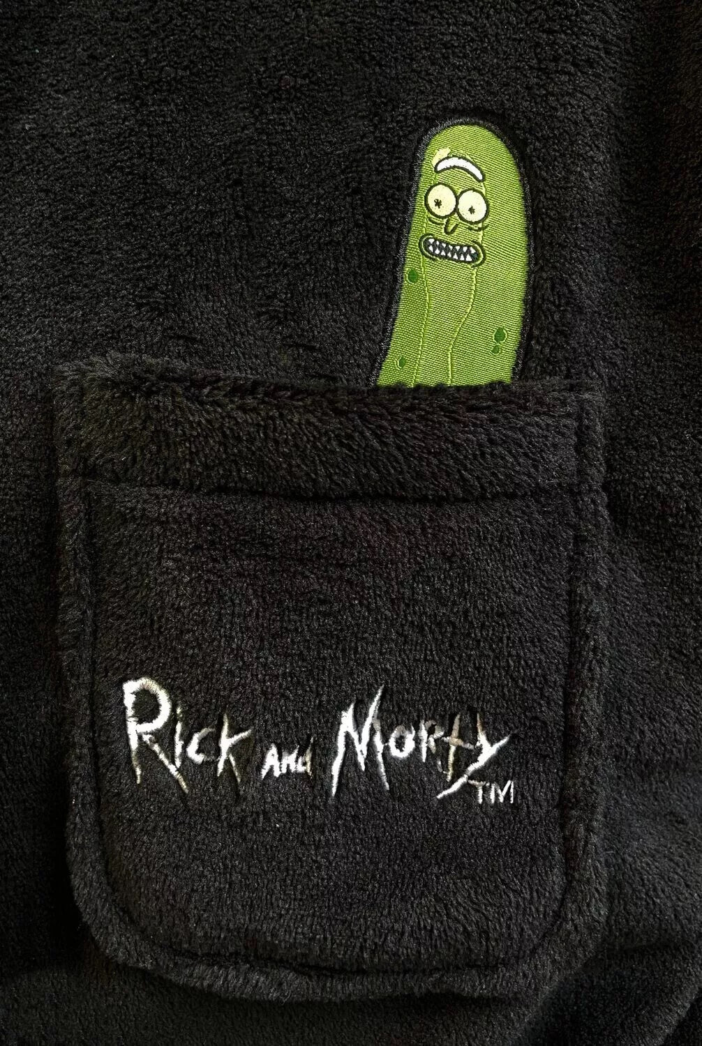 Rick And Morty: Pickle Rick Hoodless Mens Bathrobe