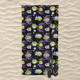 Rick and Morty Brain Head And Spiders Beach Towel