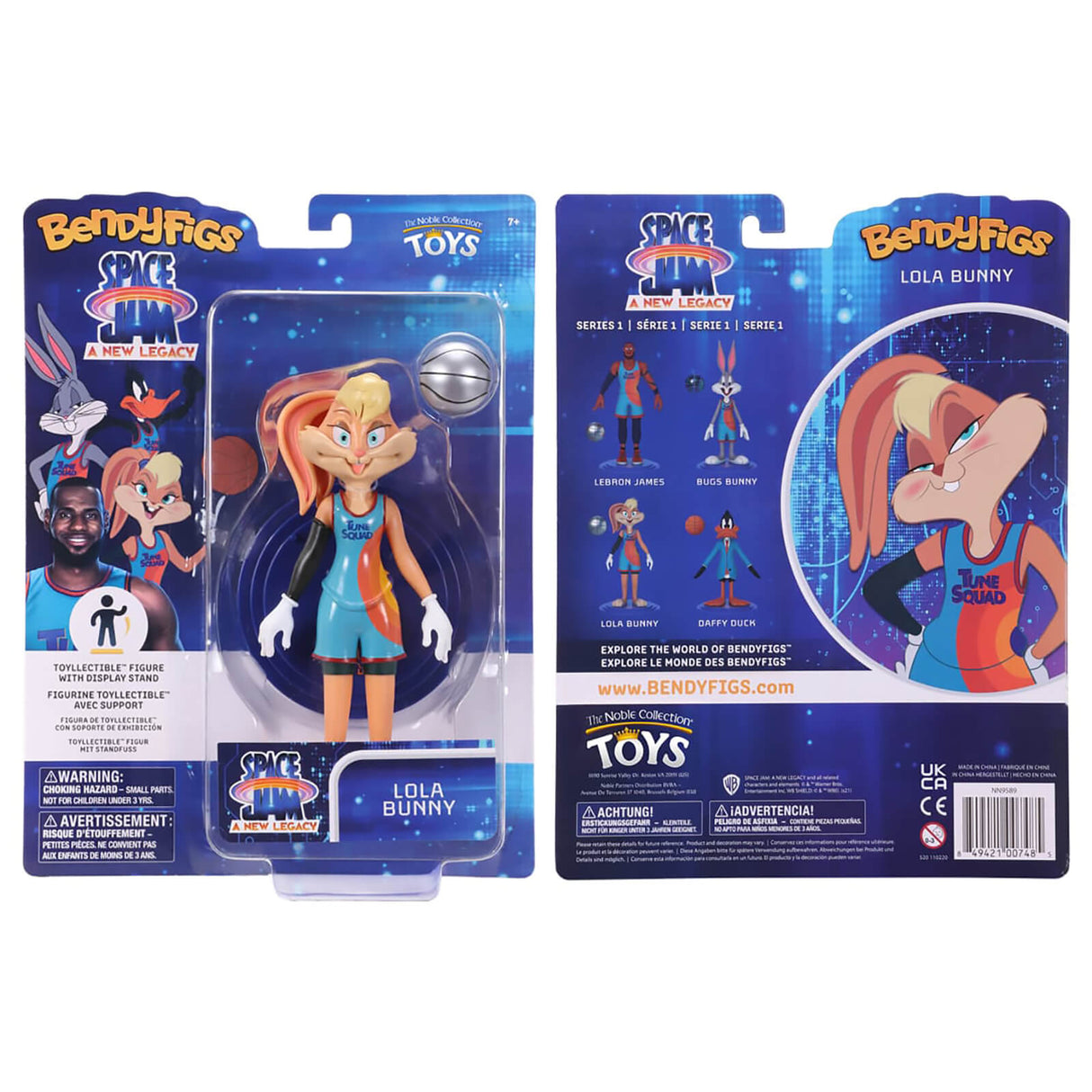 Noble Collection Space Jam A New Legacy Lola Bunny BendyFig 75 Inch Action Figure