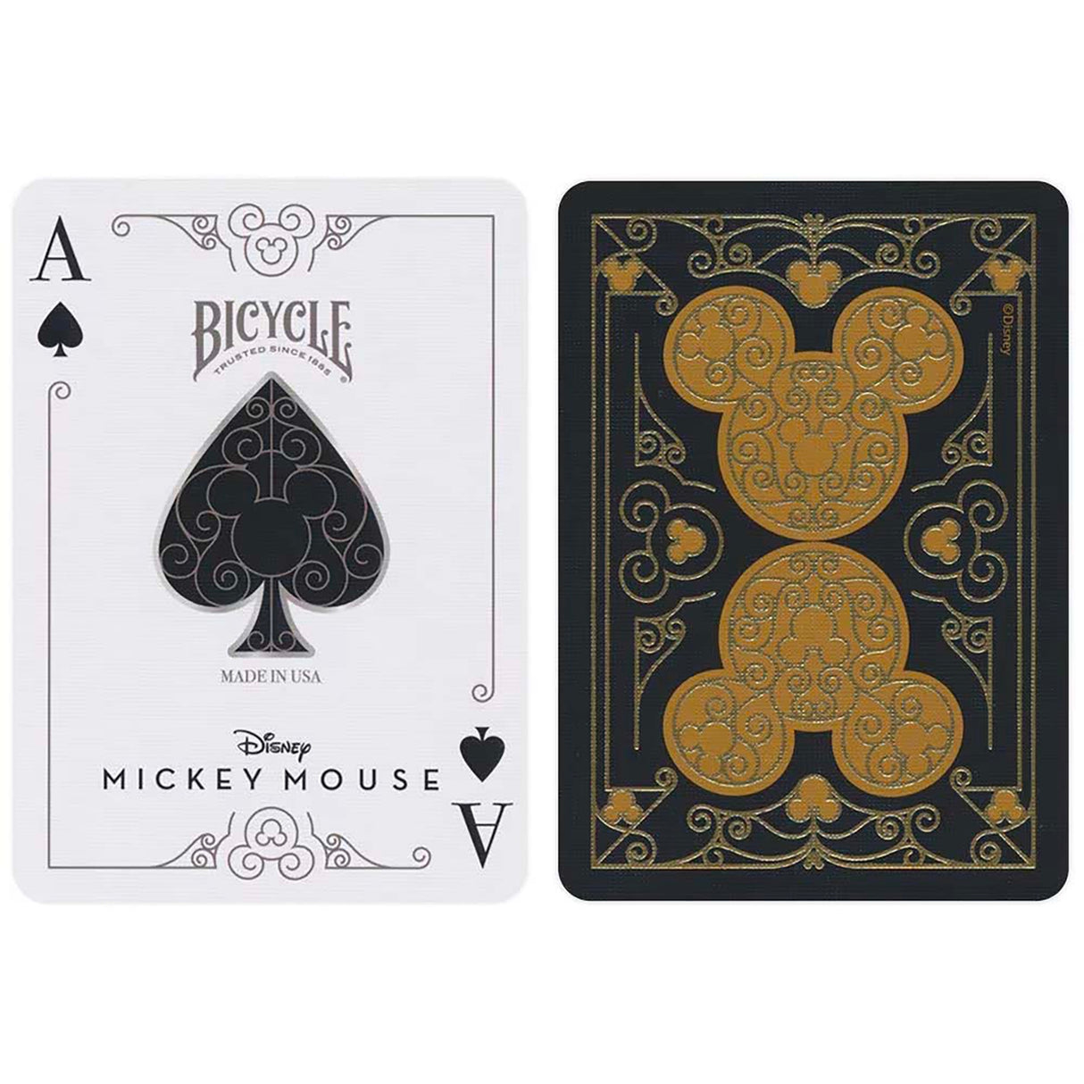 Bicycle Mickey Black/Gold Playing Cards