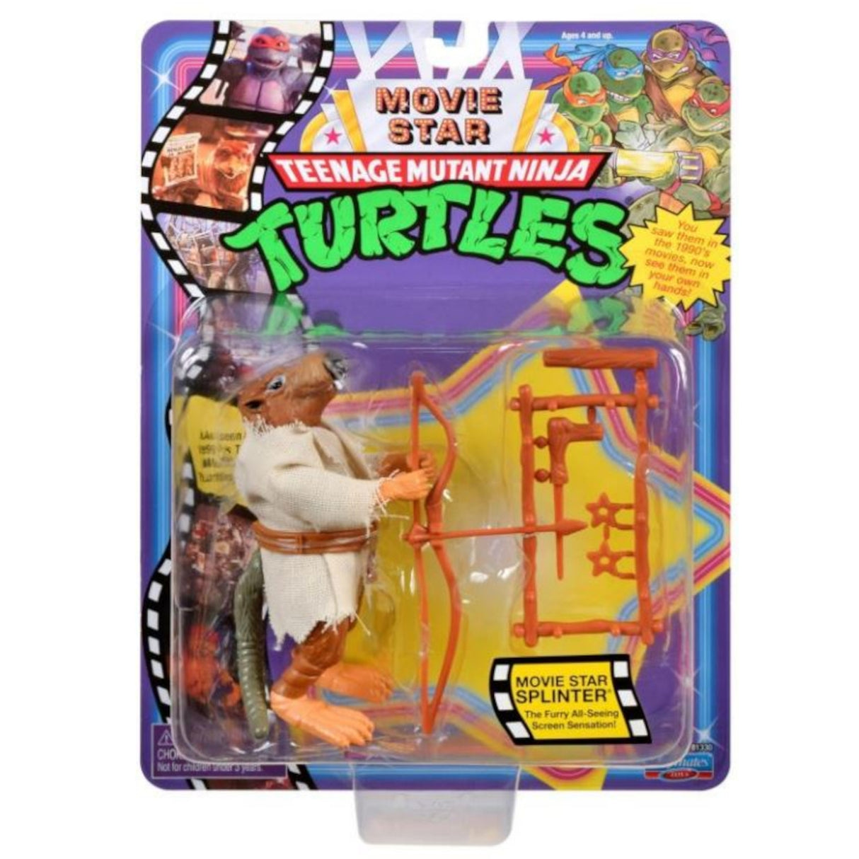 Teenage Mutant Ninja Turtles TMNT 1991 Movie Star Action Figure Splinter