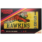 Stranger Things Set of 3 Tin Signs