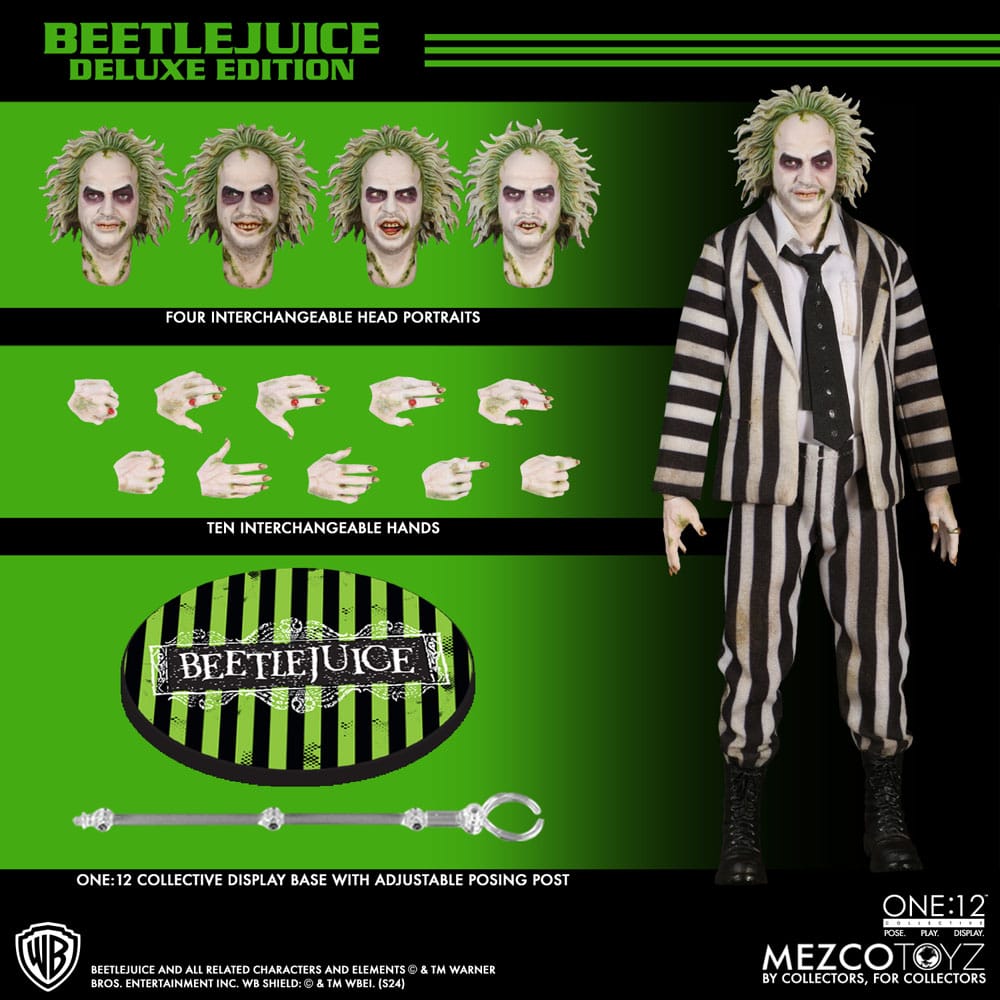 Mezco One12 Collective Beetlejuice ( 1988 ) Deluxe Edition Action Figure