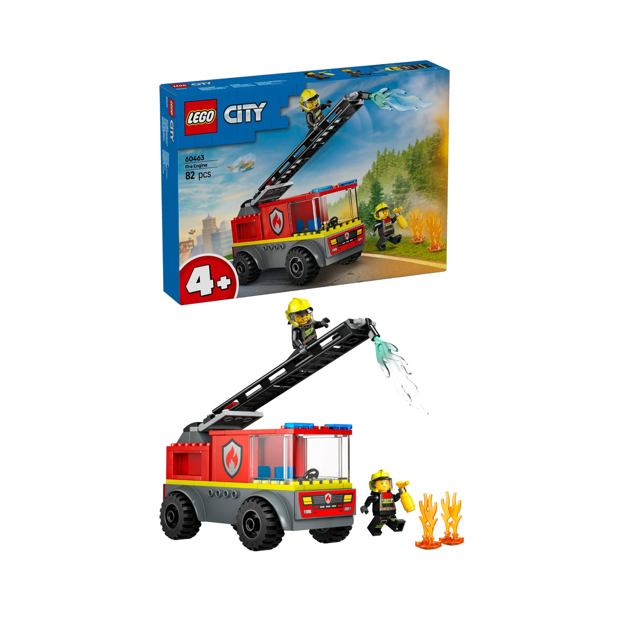 LEGO City Fire Engine with Ladder Firefighter Toy 60463