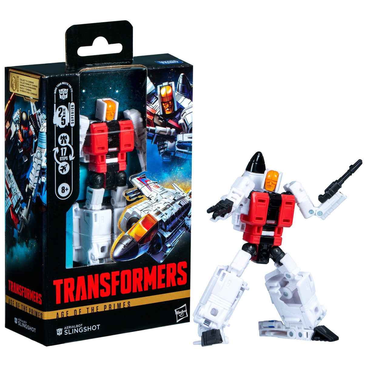 Hasbro Transformers Age of the Primes Deluxe Class Aerialbot Slingshot 5.5 Action Figure, 8+