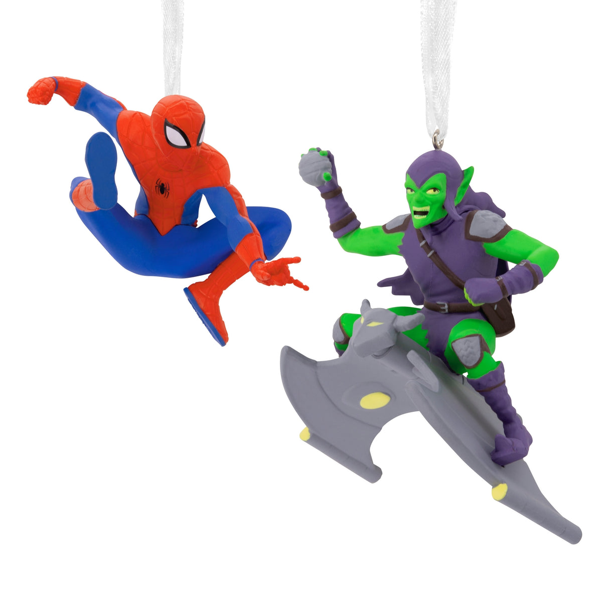 Hallmark Storied Moments Marvel Ornaments - Set of 2 - Spider-Man  Green Goblin