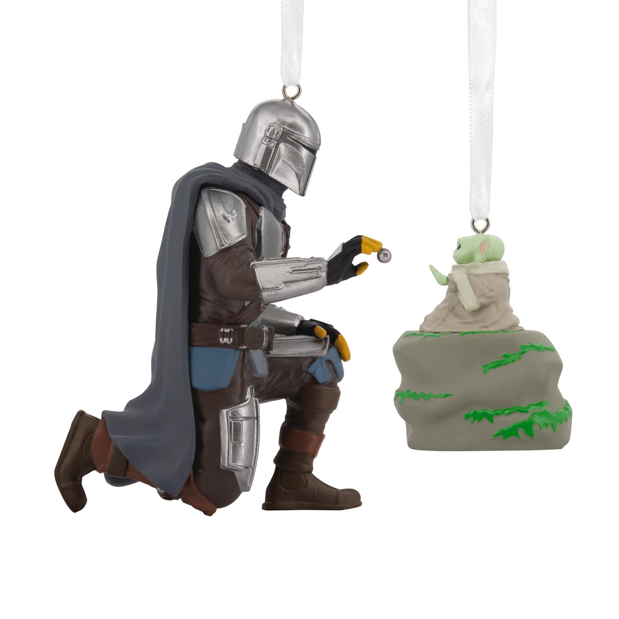 Hallmark Storied Moments Star Wars Ornaments - Set of 2 - The Mandalorian  Grogu